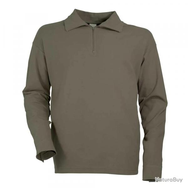 Chemise F1 coton kaki 240g/m2 col zipp poignets boutonns 3XL