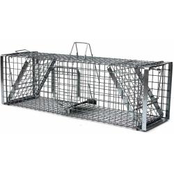 Cage-piège Hardy 3 ressorts trappe 60° 2 entrées L 102 ou 150 cm 150x34x34cm