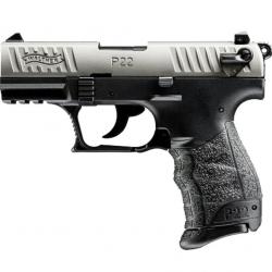 PISTOLET PIST P22Q STANDARD WALTHER 3,42'' CAL 22LR, 10 COUPS - NICKEL