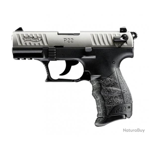 PISTOLET PIST P22Q STANDARD WALTHER 3,42'' CAL 22LR, 10 COUPS - NICKEL