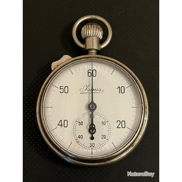 Montre chronomtre gousset ISGUS de 70 mm