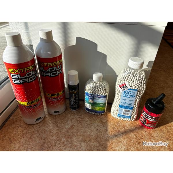 Billes airsoft BB 6mm et accessoires