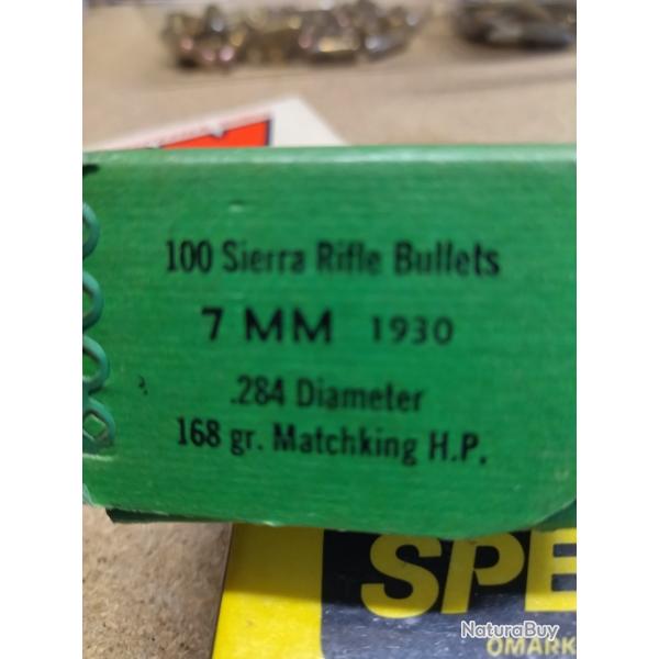 Ogives SIERRA Cal 7mm 168 grains