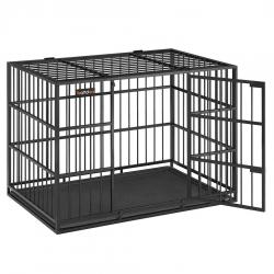 Cage pour chien ultra-résistante caisse pour animaux de compagnie 107 x 70 x 75 cm pour chiens moye