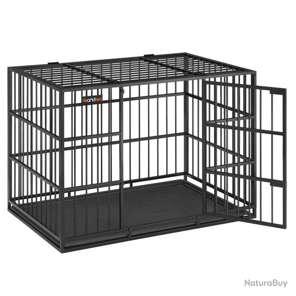 Cage pour chien ultra-résistante caisse pour animaux de compagnie 107 x 70 x 75 cm pour chiens moye