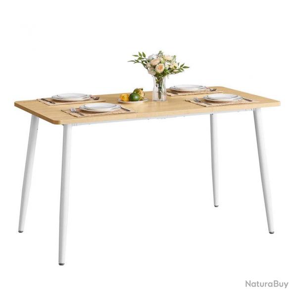 Table à manger table de cuisine pour 4-6 personnes moderne style ferme surface résistante à la chal