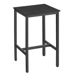 Table haute table de bar carrée cadre en acier 60 x 60 x 92 cm montage facile pour cuisine salon st
