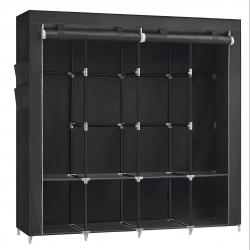 Armoire chambre en tissu porte-vêtements penderie 45 x 170 x 167 cm cm 4 compartiments de suspensio