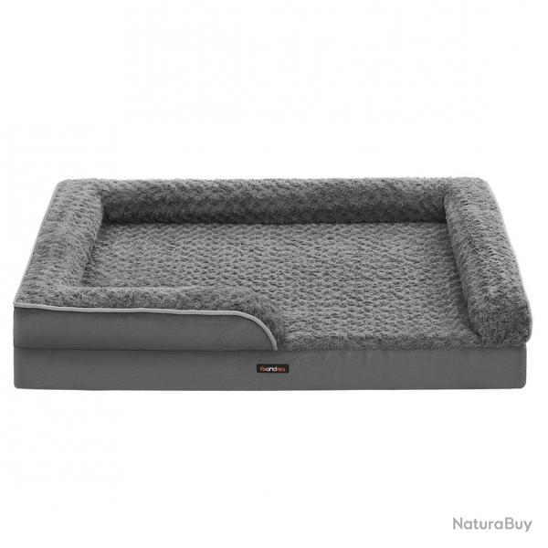 Panier pour chien lit pour animal orthopédique mousse alvéolée bords surélevés rembourrés housse am