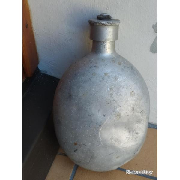 GOURDE MILITAIRE SECONDE GUERRE MONDIALE  MARQUAGE GOURDE ET BOUCHON TFI 40 ET ZRSTZ 39