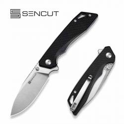 Couteau SENCUT Stratex Lame Acier 9Cr18MoV Manche G10 Noir Liner Lock Clip IKBS S250551