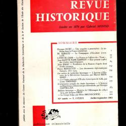 revue historique 1961 volume 458 et 459 ,