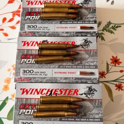 Balles Winchester extrême point 300 WM