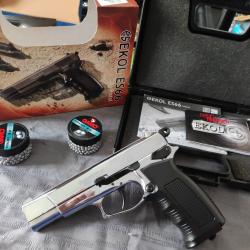 LOT EKOL ES66 CHROME NEUF AVEC 1000 BILLES + 5 CO2