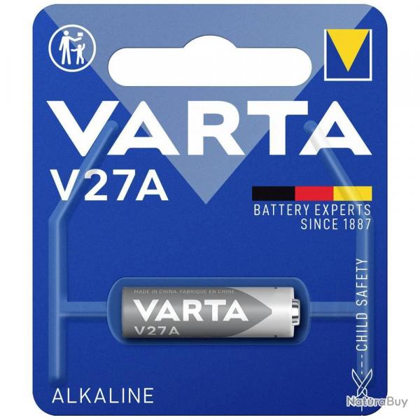 Pile electronique alcaline V27A- 12V -VARTA - blister unitaire