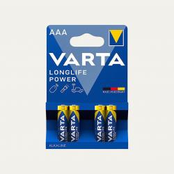 LR03 - Pile alcaline VARTA Longlife Power (ex high Energy) - Blister de 4