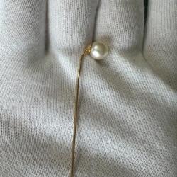 Epingle à cravate en or massif 18 carats - Broche - jolie perle
