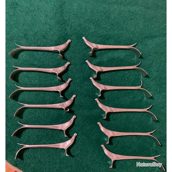 Faisan - lot de 12 porte couteaux