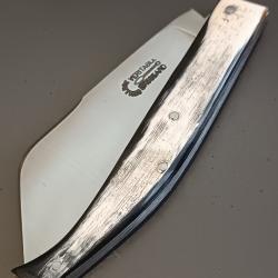 ANCIEN COUTEAU, VÉRITABLE BROSSARD, THIERS, XXème, manche en CORNE.
