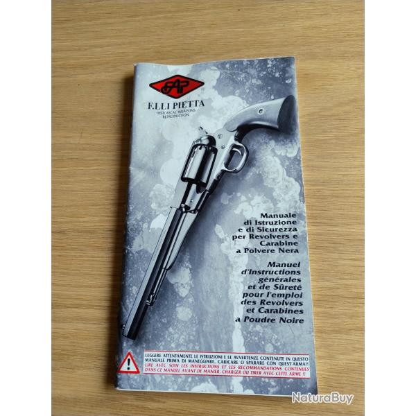 Manuel d'instruction Pietta 1858