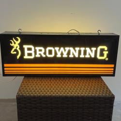 Enseigne Lumineuse Néon BROWNING Collection Objet Publicitaire Pub 1970 Arme Armurerie