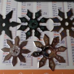 Lot de 5 Shuriken Ninja étoile de jet de Lancer