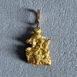 Pépite naturelle, or 22 / 24 K avec montage en or 18 carats - Origine : Australie