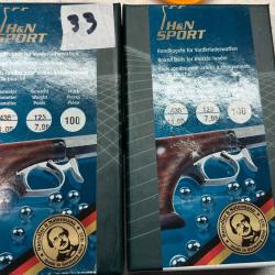 Balles rondes en plombs H&N Cal.44 (.435") - 1 Boite neuve de 100 balles +  33 balles