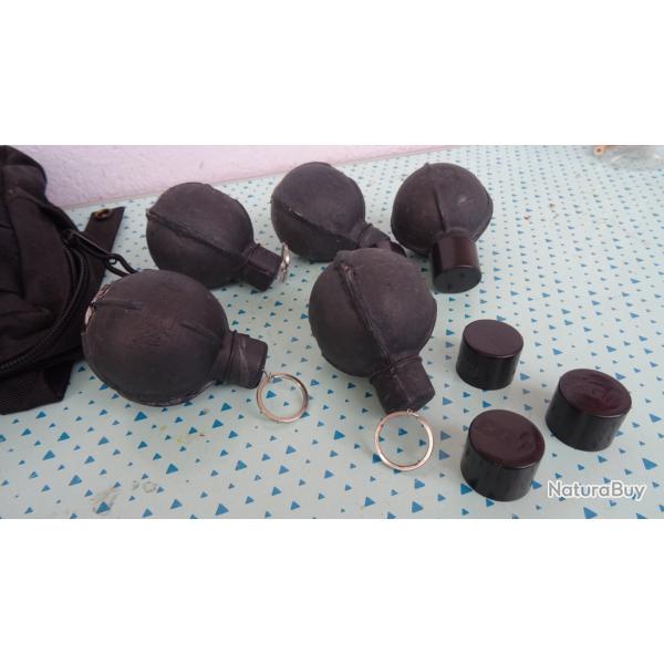 lot 5 grenades a billes air soft
