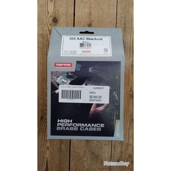 Douilles .300 aac blackout Norma bte 50 pcs