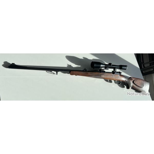 TRES BELLE CARABINE FRANKONIA TYPE K98 CAL 243WIN + LUNETTE  ZEISS AVEC EMBASE PIVOT EAW + STETCHER