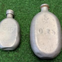 2 PETITE  BOUTEILLES  EN ALU  POUR L'ALCOOL    GUERRE DE  1914 / 1918