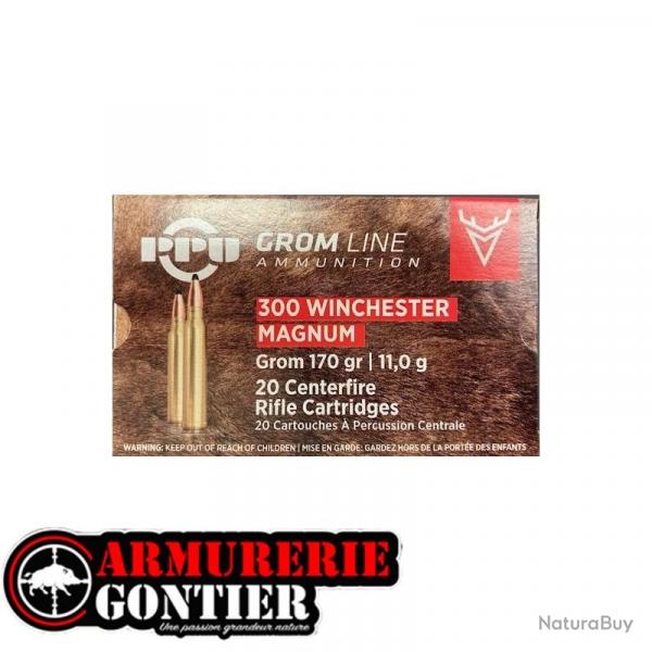 Munitions PPU PARTIZAN 300 winmag 170grains 11.0g GROM