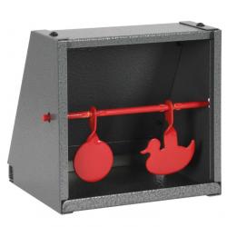 Cible de tir rotative acier 2 cibles design rond et canard entrainement precis et durable