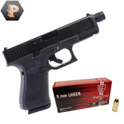 Pistolet Glock 19Gen5 Fileté Cal.9x19 + 500 Munitions + modérateur de son A-tec