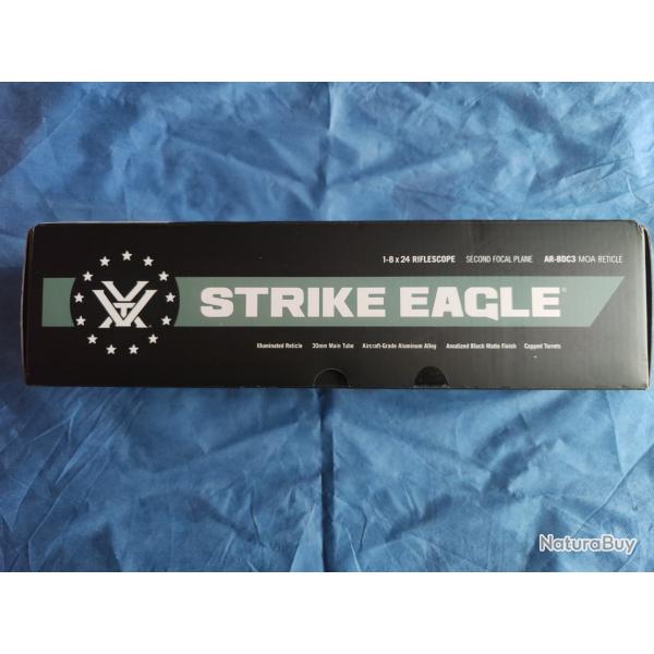 Lunette Vortex Strike Eagle 1-8x24 rticule illumin AR-BDC3 MOA Second plan focal