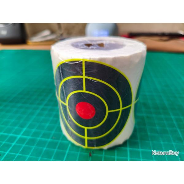 Rouleau de 200 cibles réactives autocollantes jaune