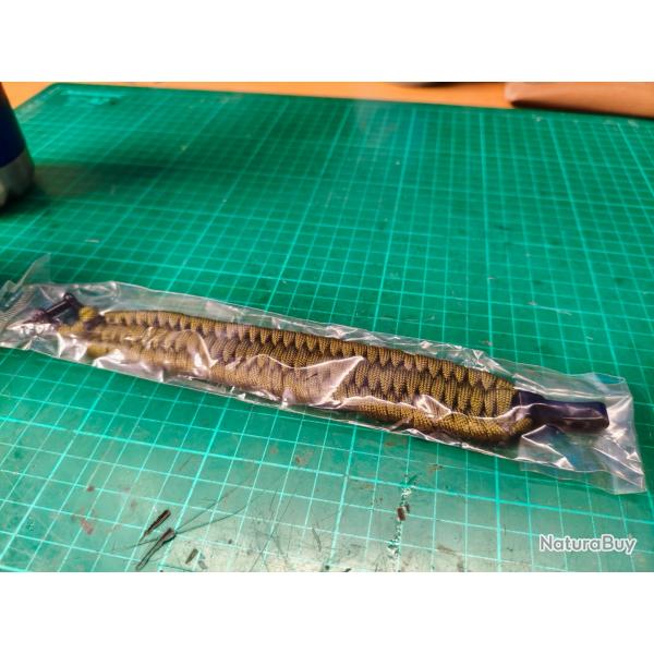 Bracelet paracorde vert boucle mtal