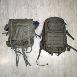 Lot 2 sacs militaires vintage - Mil-Tec MOLLE + MAFCA Châteaudun 1986 super état