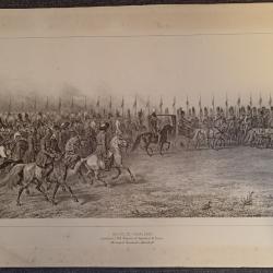 Lithographie "revue de cavalerie" (Par le tsar 7 septembre 1837)