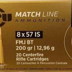 Munition PARTIZAN MATCH 8X57 IS FMJ 200 GR