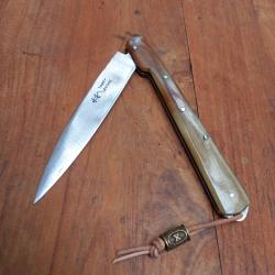 Joli Grand Couteau VENDETTA TARRY LEVIGNE Manche en Corne