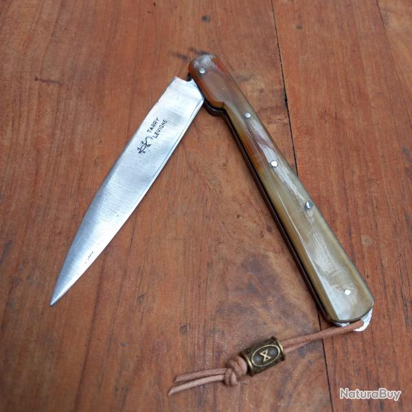 Joli Grand Couteau VENDETTA TARRY LEVIGNE Manche en Corne