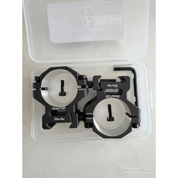 Collier Discovery optics 34 mm 1,26 pouce picatinny mdium
