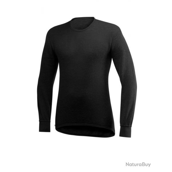 Woolpower crewneck 200 pull fin isolant thermique respirant mixte noir