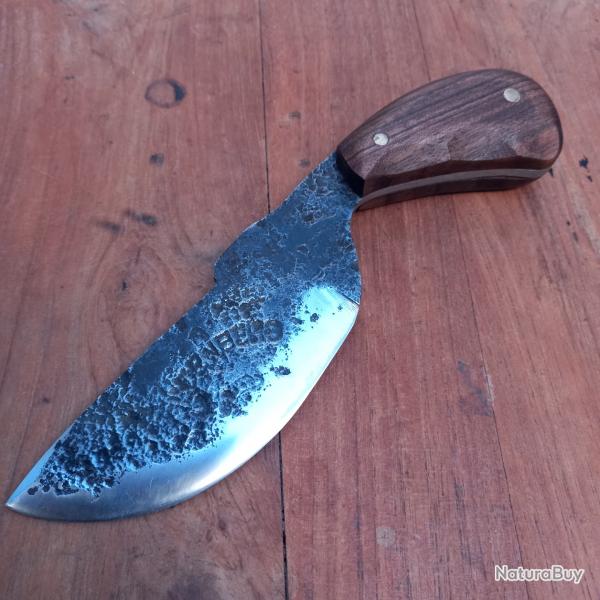 Gros Couteau Forg Manche en Bois