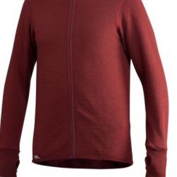 Woolpower Full Zip jacket 400 isolante thermique respirante manches longues rouge foncé mixte