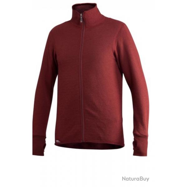 Woolpower Full Zip jacket 400 isolante thermique respirante manches longues rouge fonc mixte