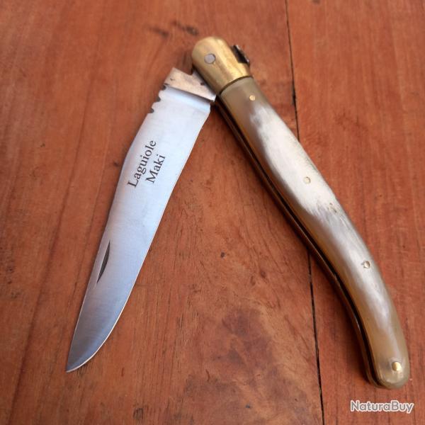 Joli Couteau Régional LAGUIOLE MAKI Manche en Corne