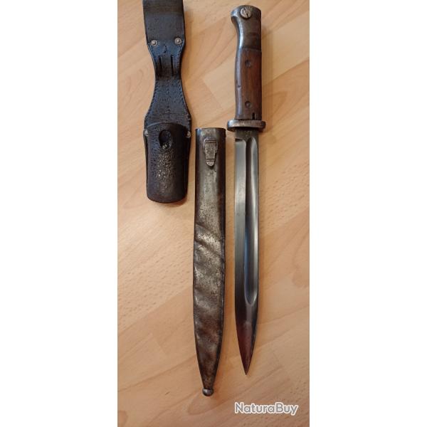 Baonnette 84-98 mme numro + gousset de 1937 ww2